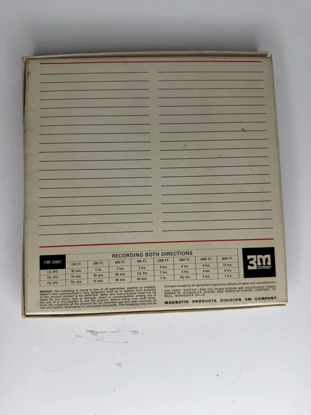 3M Scotch brand empty 7-inch reel of magnetic tape model RB-7 Vintage - Picture 2 of 5